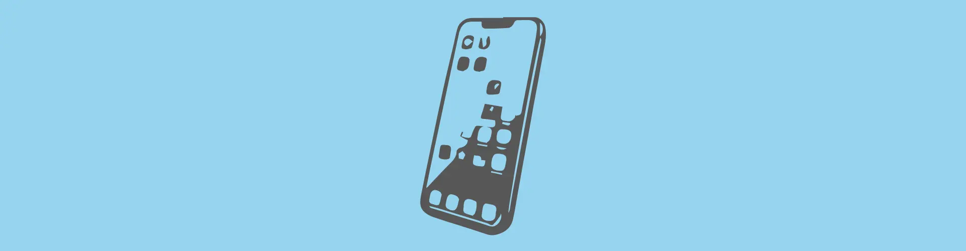 Gezeichnetes Mobilfunktelefon