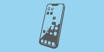 Gezeichnetes Mobilfunktelefon
